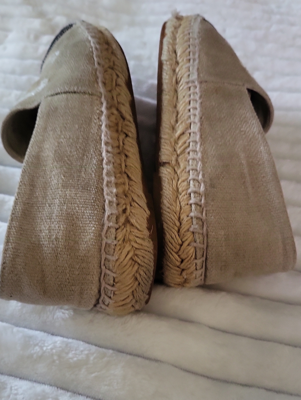 Chanel Authentic canvas espadrilles white sequin CC logo Shoes - Picture 15 of 15